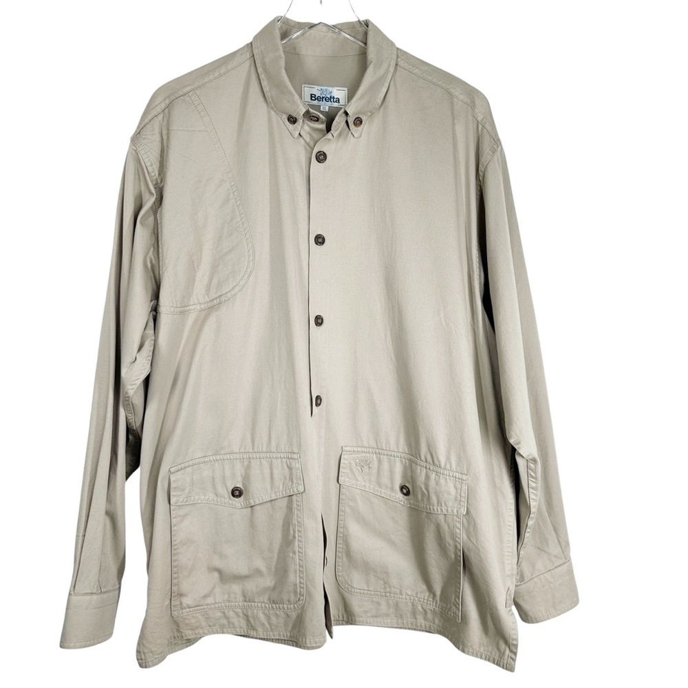 BERETTA Men's XXL Tan Hunting Button Down Shirt Lightweight Jacket